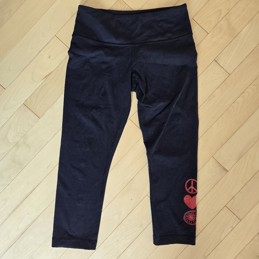 Lululemon Soul Cycle Cropped Black Leggings Size 4